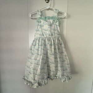 Girls sundress with sailboats